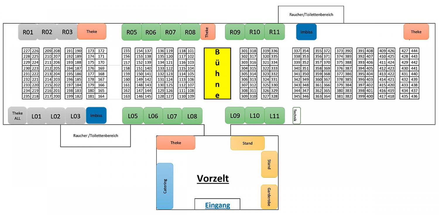 Saalplan 1. Kölner Oktoberfest 2022